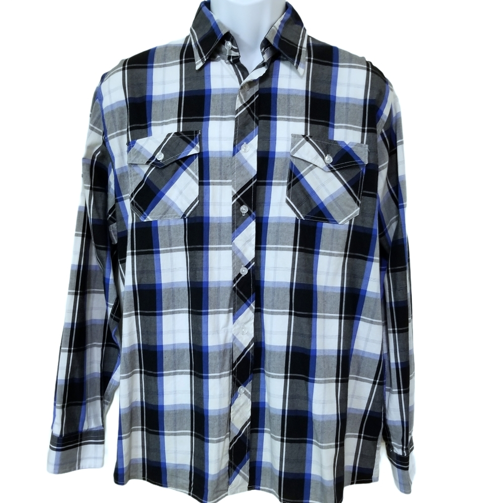 Rigo Long Sleeve Button Down Plaid Shirt